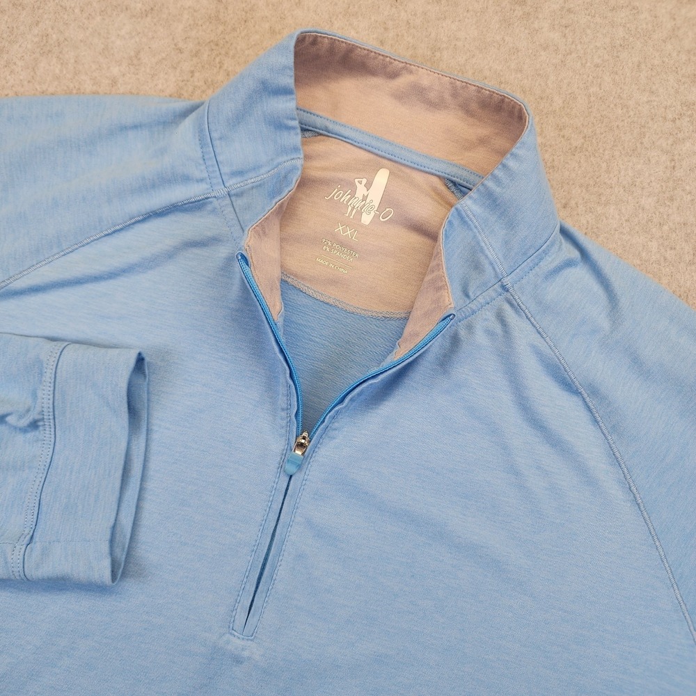 Johnnie O Freeborne Performance 1/4 Zip Pullover Mens XXL‎ 2XL Blue Stretch